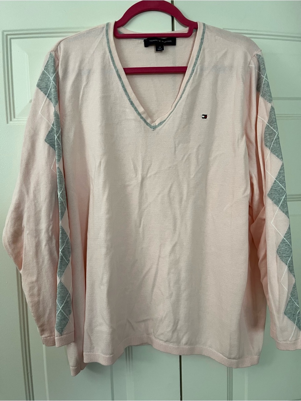 Tommy Hilfiger Soft Pink Cotton Sweater